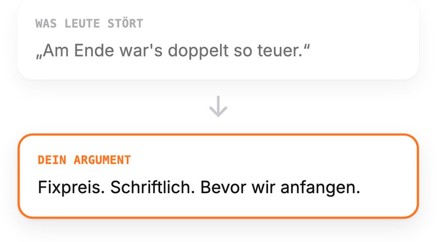 Aus der Beschwerde wird dein Argument